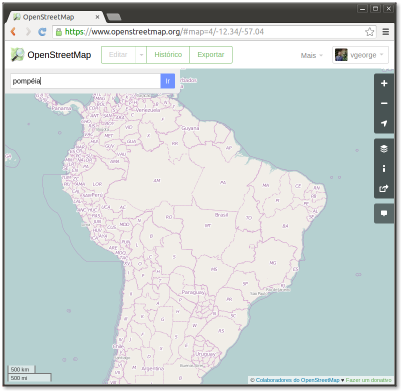 Imagem de tela com o mapa do Brasil